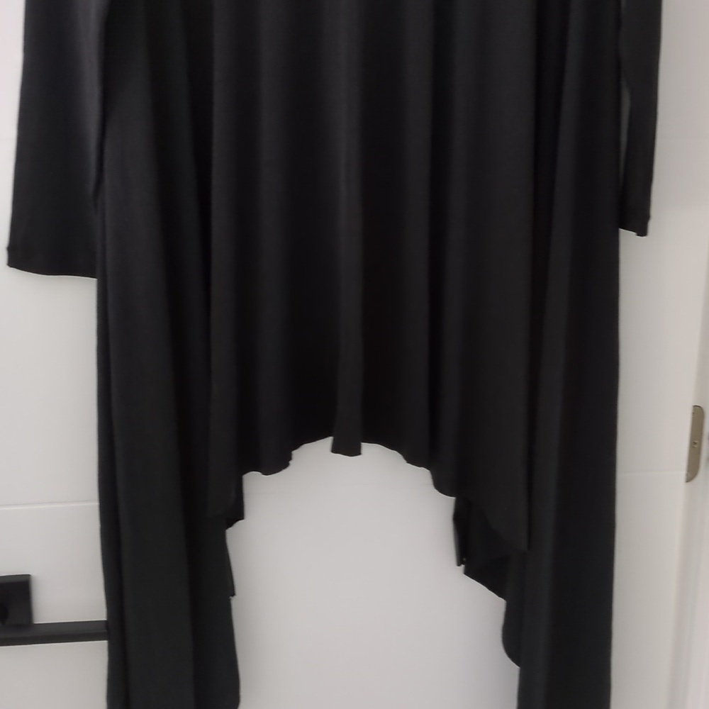 Black Asymmetrical minimalist lagenlook avant garde tunic dress Art To Wear - Picture 8 of 8
